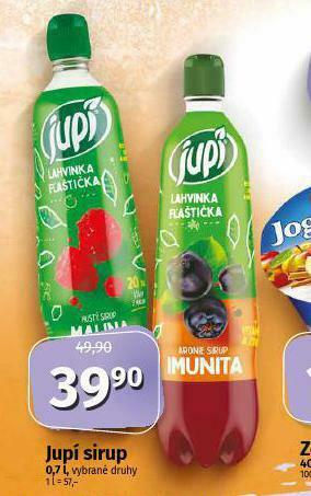 Coop Jupí sirup nabídka