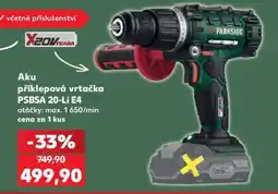 Kaufland Aku příklepová vrtačka PSBSA 20-Li E4 nabídka