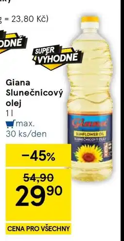 Tesco Giana Slunečnicový olej nabídka