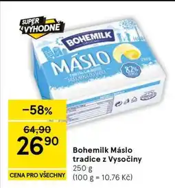 Tesco Bohemilk Máslo tradice z Vysočiny nabídka