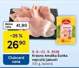 Tesco KRÁSNO AMÁLKA, ŠUNKA NEJVYŠŠÍ JAKOSTI nabídka