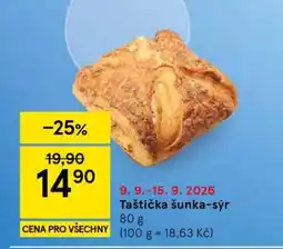 Tesco Taštička šunka-sýr nabídka