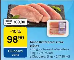 Tesco Tesco Krůtí prsní řízek plátky nabídka