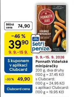 Tesco PONNATH VÍDEŇSKÉ MINIPÁREČKY nabídka