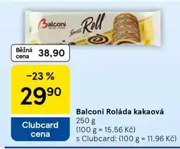 Tesco Balconi Roláda kakaová nabídka