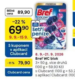 Tesco Bref WC blok nabídka