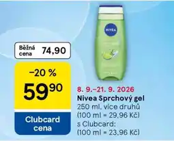 Tesco Nivea sprchový gel nabídka