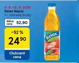 Tesco Relax Nápoj nabídka