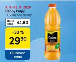 Tesco CAPPY PULPY nabídka