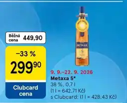 Tesco Metaxa 5 nabídka