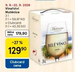 Tesco Vinařství Mutěnice nabídka