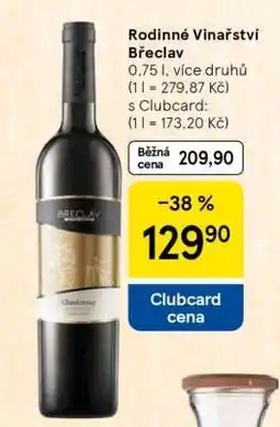 Tesco Rodinné vinařství Břeclav nabídka