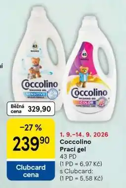 Tesco Coccolino prací gel nabídka