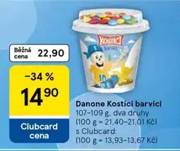 Tesco Danone Kostíci barvící nabídka