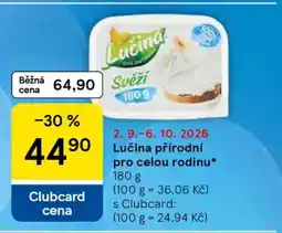 Tesco Lučina přírodní pro celou rodinu nabídka