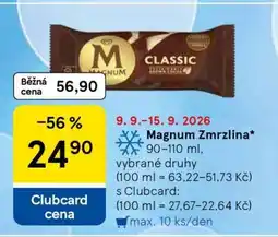 Tesco Magnum zmrzlina nabídka