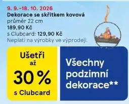 Tesco Dekorace se skřítkem kovová nabídka