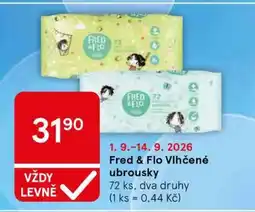 Tesco Fred Flo Vlhčené ubrousky nabídka