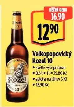 Albert Velkopopovický Kozel 10 nabídka