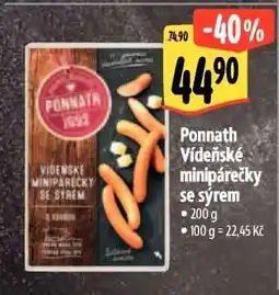Albert Ponnath Vídeňské minipárečky se sýrem nabídka