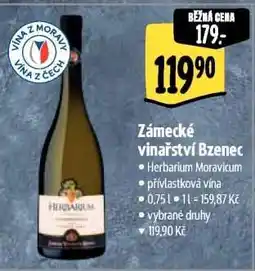 Albert Zámecké vinařství Bzenec nabídka