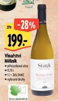 Albert Vinařství Mělník nabídka
