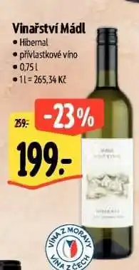 Albert Vinařství Mádl Hibernal nabídka