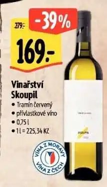 Albert Vinařství Skoupil Tramín červený nabídka