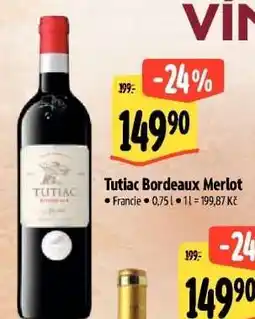 Albert Tutiac Bordeaux Merlot nabídka