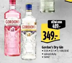 Albert Gordon’s Dry Gin nabídka