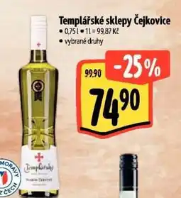 Albert Templářské sklepy Čejkovice nabídka