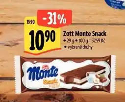 Albert Zott Monte Snack nabídka