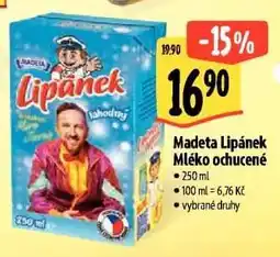 Albert Madeta Lipánek Mléko ochucené nabídka