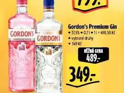 Albert Gordon's Premium Gin nabídka