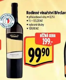 Albert Rodinné vinařství Břeclav nabídka