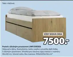 JYSK Postel s úložným prostorem LIMFJORDEN nabídka