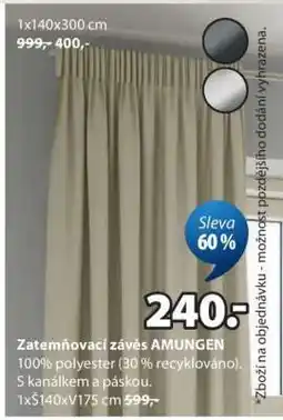 JYSK ZATEMŇOVACÍ ZÁVĚS AMUNGEN nabídka