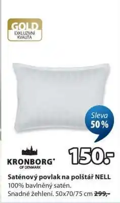 JYSK SATÉNOVÝ POVLAK NA POLŠTÁŘ NELL nabídka