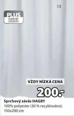 JYSK Sprchový závěs HAGBY nabídka