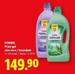 Lidl FORMIL Prací gel aloe vera / levandule nabídka