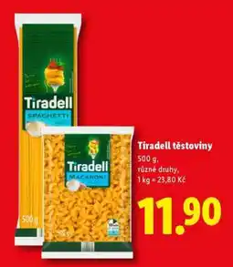 Lidl Tiradell těstoviny nabídka