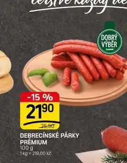 Flop DEBRECÍNSKÉ PÁRKY PRÉMIUM nabídka