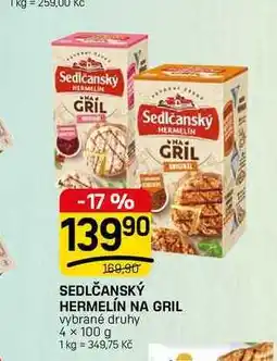 Flop SEDLČANSKÝ HERMELÍN NA GRIL vybrané druhy nabídka