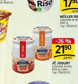 Flop JČ JOGURT vybrané druhy 200 g | sklo nabídka