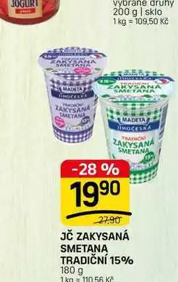 Flop JČ ZAKYSANÁ SMETANA TRADIČNÍ 15% nabídka