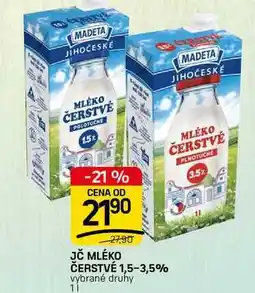 Flop JČ MLÉKO ČERSTVÉ 1,5-3,5% vybrané druhy nabídka