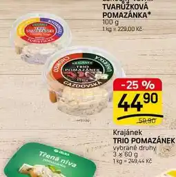 Flop TRIO POMAZÁNEK vybrané druhy nabídka