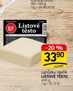 Flop LISTOVÉ TĚSTO nabídka