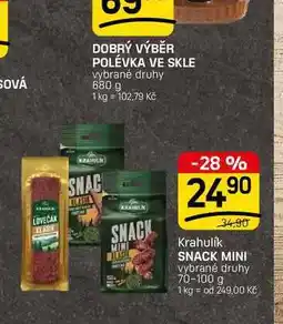 Flop SNACK MINI vybrané druhy nabídka