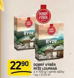 Flop DOBRÝ VÝBĚR RÝŽE LOUPANÁ 4 x 100 g l varné sáčky nabídka